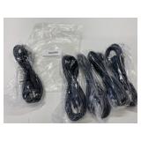 New 5 Pack 6ft Computer Power Cords