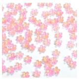 100Pcs Cherry Blossom Glass Flower Beads