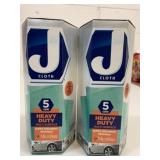 2 New Boxes J Cloth Heavy Duty Cleaning Cloths