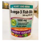 Webber Naturals 1000mg Omega 3 Fish Oils