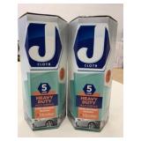 2 New Boxes J Cloth Heavy Duty Cleaning Cloths