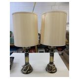2 VTG 34" Tall Oil Rubbed Finished Table Lamps