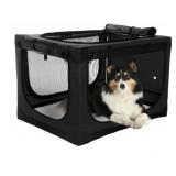 New Folding Pet Crate 30" x 21" x 21" Black