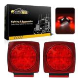 New 12V LED Square Trailer Lights Waterproof IP68