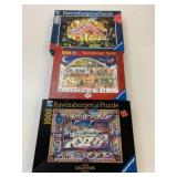 3 Ravensburger 1000pc Puzzles *1 Puzzle Missing