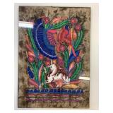 16" x 23" Folk Art Painting on Amate Bark Paper