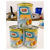 3x 540ml Dole Sliced Peaches in Water
