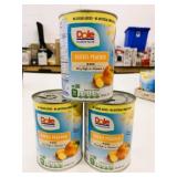 3x 540ml Dole Sliced Peaches in Water