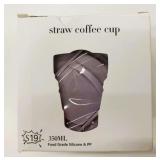New 350ml Collapsible Silicone Cup w/Straw