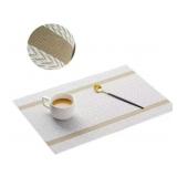 Set of 6 New Placemats Woven Vinyl Plastic
