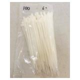 100 New 6' White Cable Ties