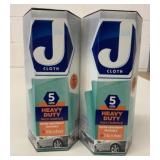 2 New Boxes J Cloth Heavy Duty Cleaning Cloths