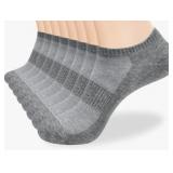 8 New Pairs Unisex Ankle Socks Grey Size 5-7