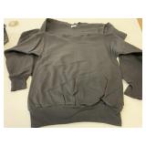 2 New Size XL Adult Black Crew Neck Sweatshirts