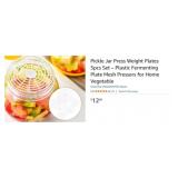 New 5 Pc 2 Size Pickle Jar Press Fermenting Plates