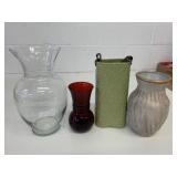 4 Assorted Size Vases