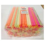 200 Multicolor Jumbo Boba Drinking Straws