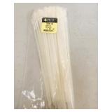 100 New 11' White 50lb Cable Ties