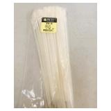 100 New 11' White 50lb Cable Ties