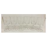 6 Contemporary Cut Crystal Goblets
