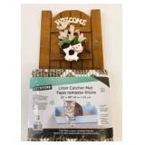Cow Welcome Sign & Litter Catcher Mat