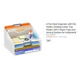 New White Metal Pen + Desk Organizer