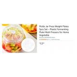 New 5 Pc 2 Size Pickle Jar Press Fermenting Plates