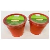 2x 9oz New Mainstays Citronella Candle Red Buckets