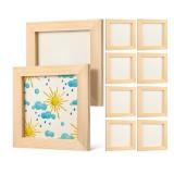 10 New 12cm x 12cm Unfinished Wooden Frames