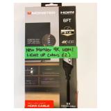 2x New Monster 4K HDMI Cables
