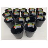 16x New 4" Tall Black Plastic Planter Pots
