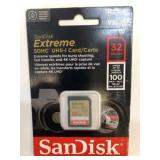 New SanDisk Extreme SDHC 32GB UHS-I Card