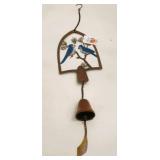 28" Long Metal Blue Jays Garden Bell Decor
