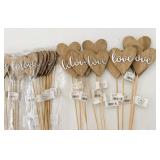 36 Wooden 21" x 3" LOVE picks