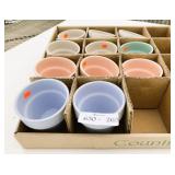 11 New 4" Pastel Colour Ceramic Pots