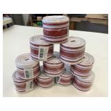 10x 2.5" x 10 Yards Fabric Wired Ribbons