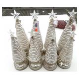 8 New 10 & 12" Light Up Glass Trees