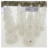 8 New Glass Light Up Trees