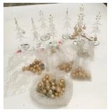 8 New Glass 8" Trees w/Ornaments