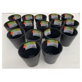 16x New 4" Tall Black Plastic Planter Pots
