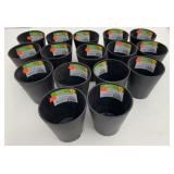 16x New 4" Tall Black Plastic Planter Pots