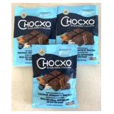 3x 98g Chocxo Dark Chocolate Snaps 2g of Sugar