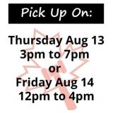 IMPORTANT! Pick up days/times: