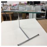 Modern Metal & Square Glass Top Side Table