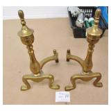 2 Brass Fire Place Finials