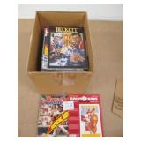 Box Lot of Sports Magazines & Books