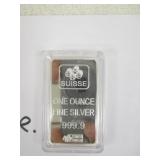 Suisse 1oz Fine Silver Bar