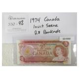 1974 Canada $2 Banknote
