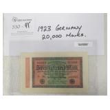 1923 Germany 20000 Marks