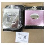 2 New Stainless Steel Flasks